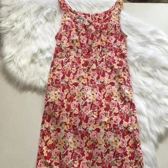 Faded Glory Red Floral Sleeveless Dress - Picture 4 of 7